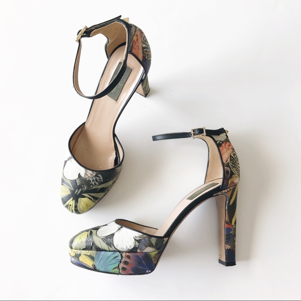 Valentino butterfly platform rock stud Heels shoes - Picture 2 of 8